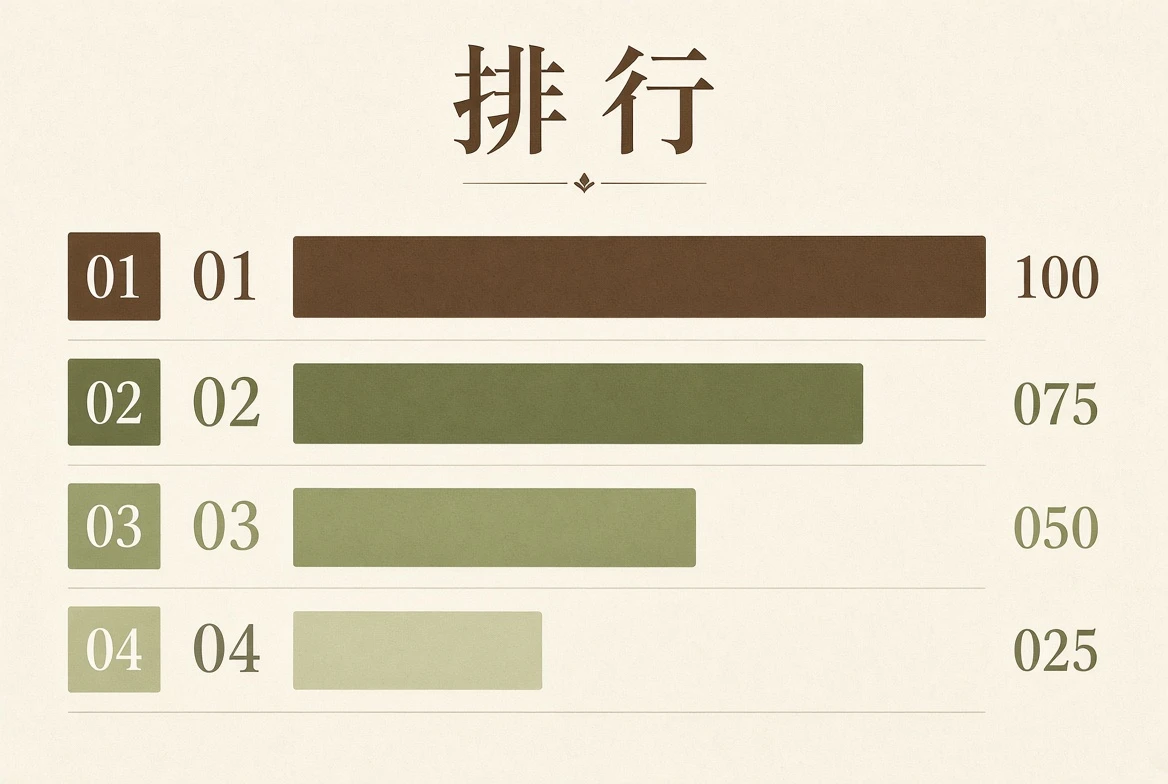 排行:把“关注方向”写清楚,而不是伪装成实时数据
